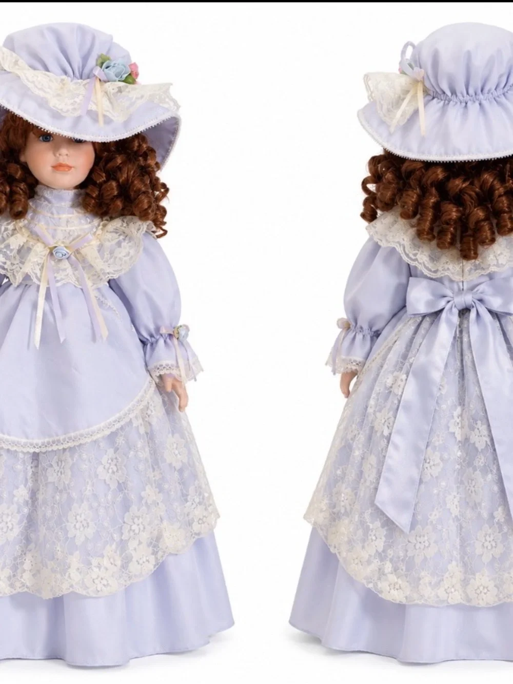 Lavender Lace Girls' Formal Dress with Hat - Brand: